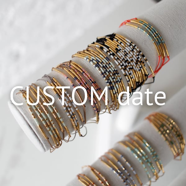 C U S T O M   D A T E  Morse Code Bracelet | Number | Custom MORSE Code | custom date | Stackable Bracelets | Friendship bracelet