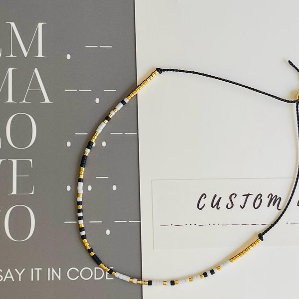 CUSTOM Morse Code Bracelet / MORSE Code Jewelry / Friendship bracelets / Your Design / Your Message
