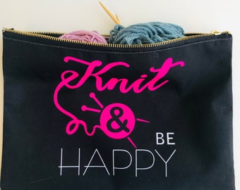 Knit and be Happy project pouch