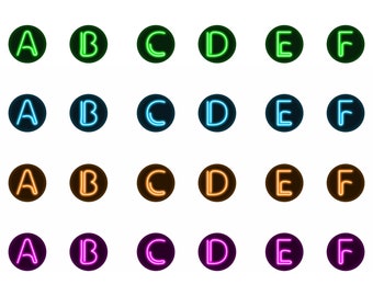 Letras y números neón para portadas destacadas de Instagram (288)
