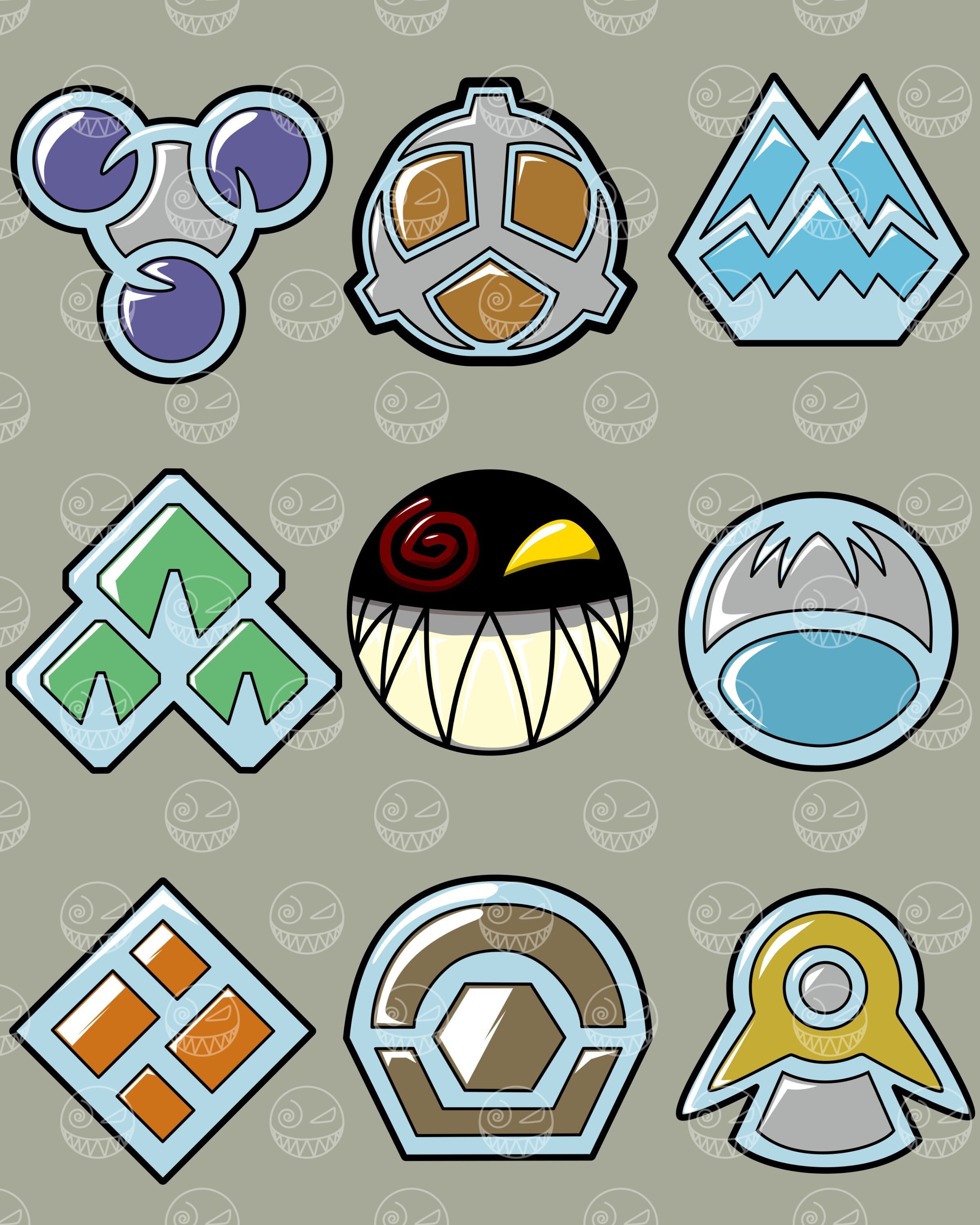 Pokemon Gen 4 Sinnoh League Gym Badges Pin Set The Collector's Outpost