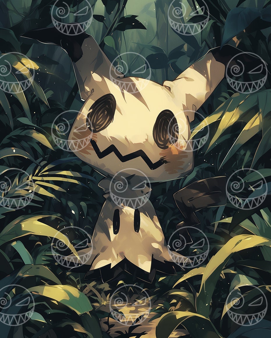 AI - ポケモンポスター - ミミッキュ - アニメアート - ゲーマーホーム