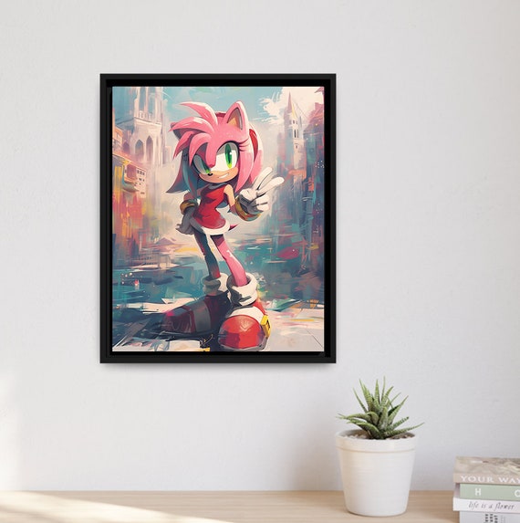 AI - Amy Rose, Cute Pose for the Camera, Gamer Poster Art - Etsy