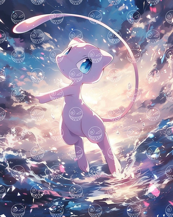 AI - OG Legendary - Mew - Anime Art - Gamer Home Decor - First