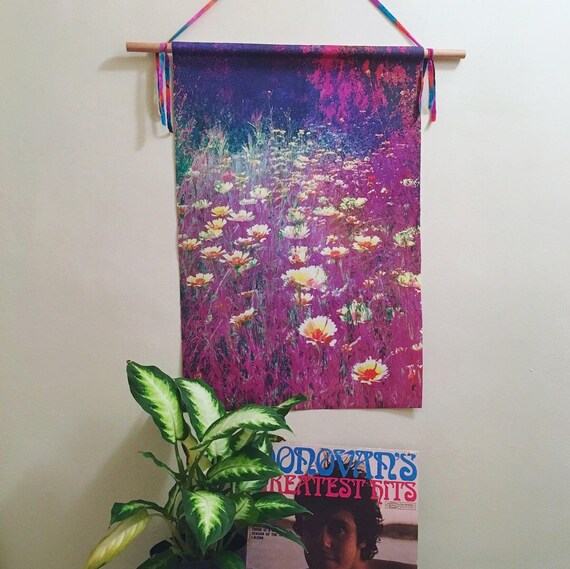 Canvas Wall Hanging Wall Art Wall Banner Boho Art Bohemian Etsy