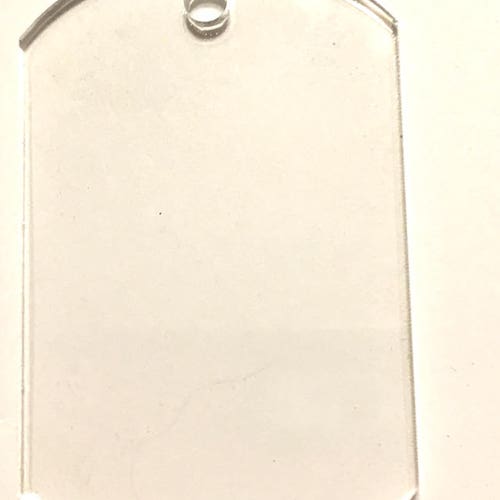 25 Clear Dog Tag Acrylic Keychain Blanks Acrylic Blanks for Etsy