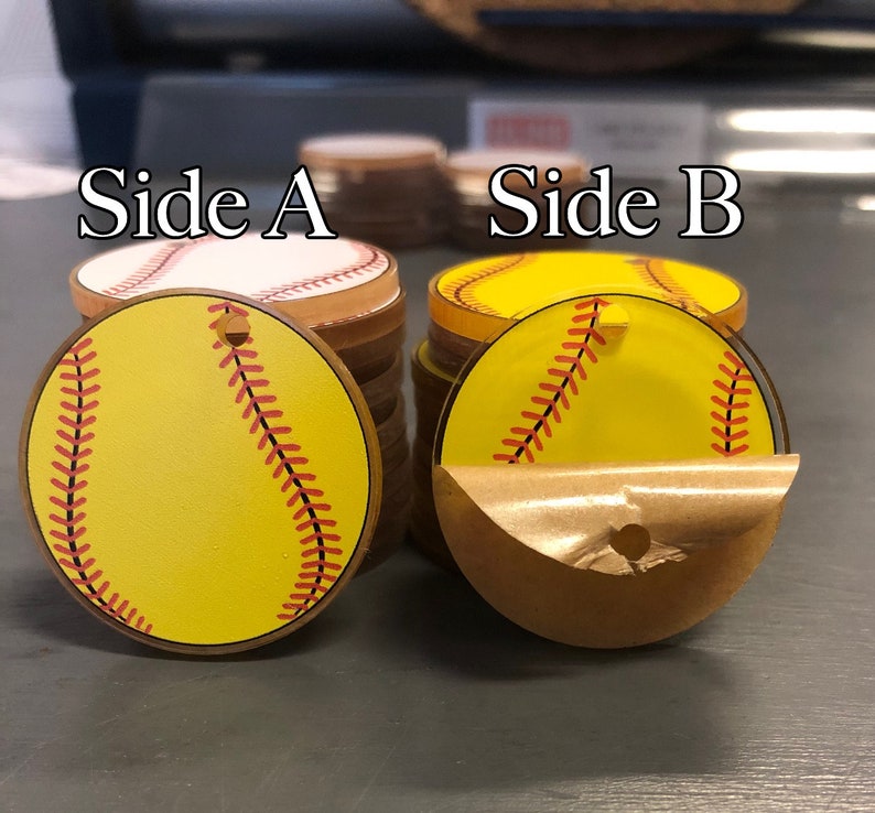 Baseball or Softball 10 Count Acrylic discs Acrylic keychain Etsy