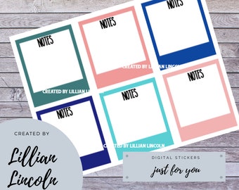 Polaroid like Note card Digital Printables for you to print at home