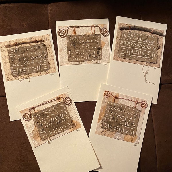 West African Mud Cloth Cards