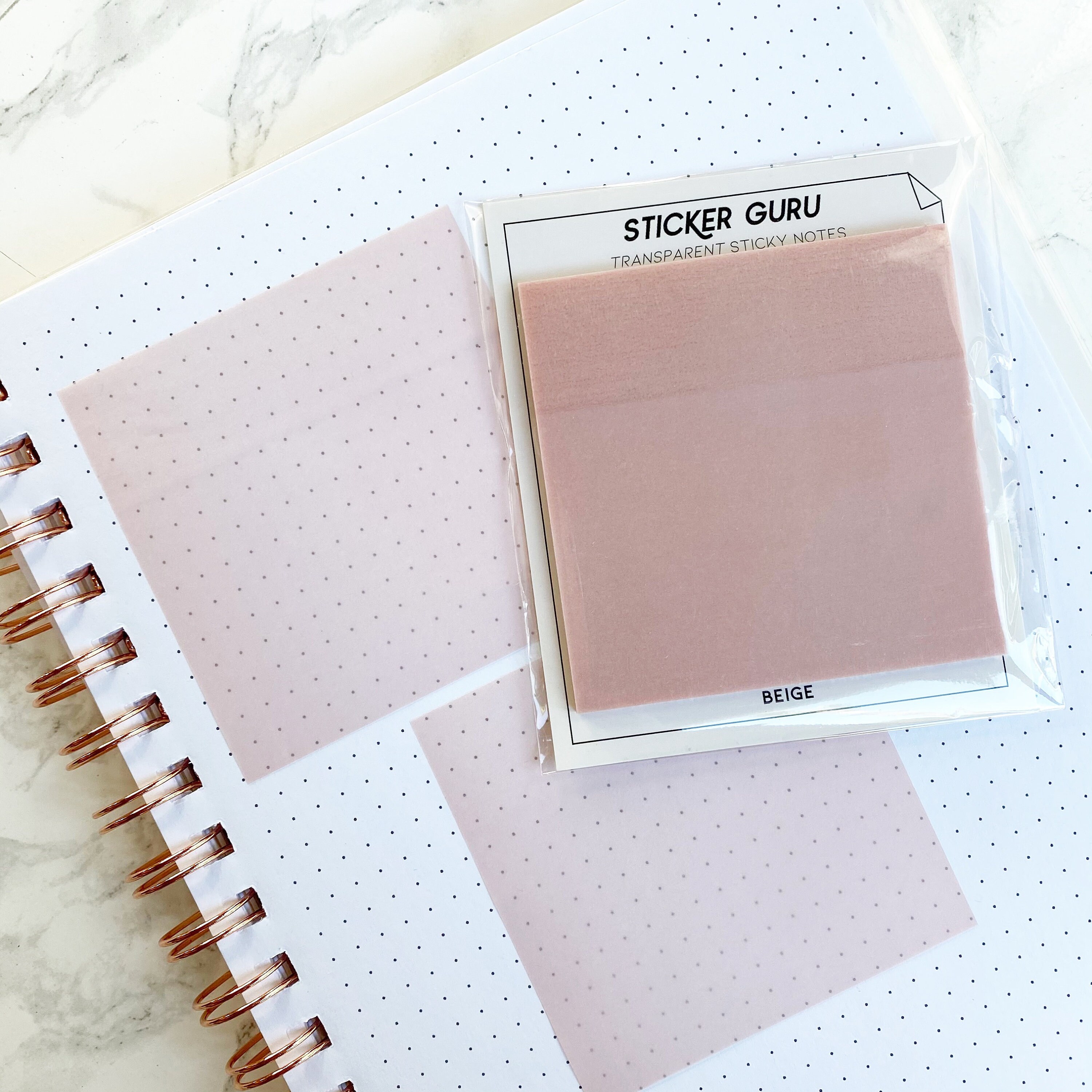 Neutral Transparent Sticky Notes (Vellum)