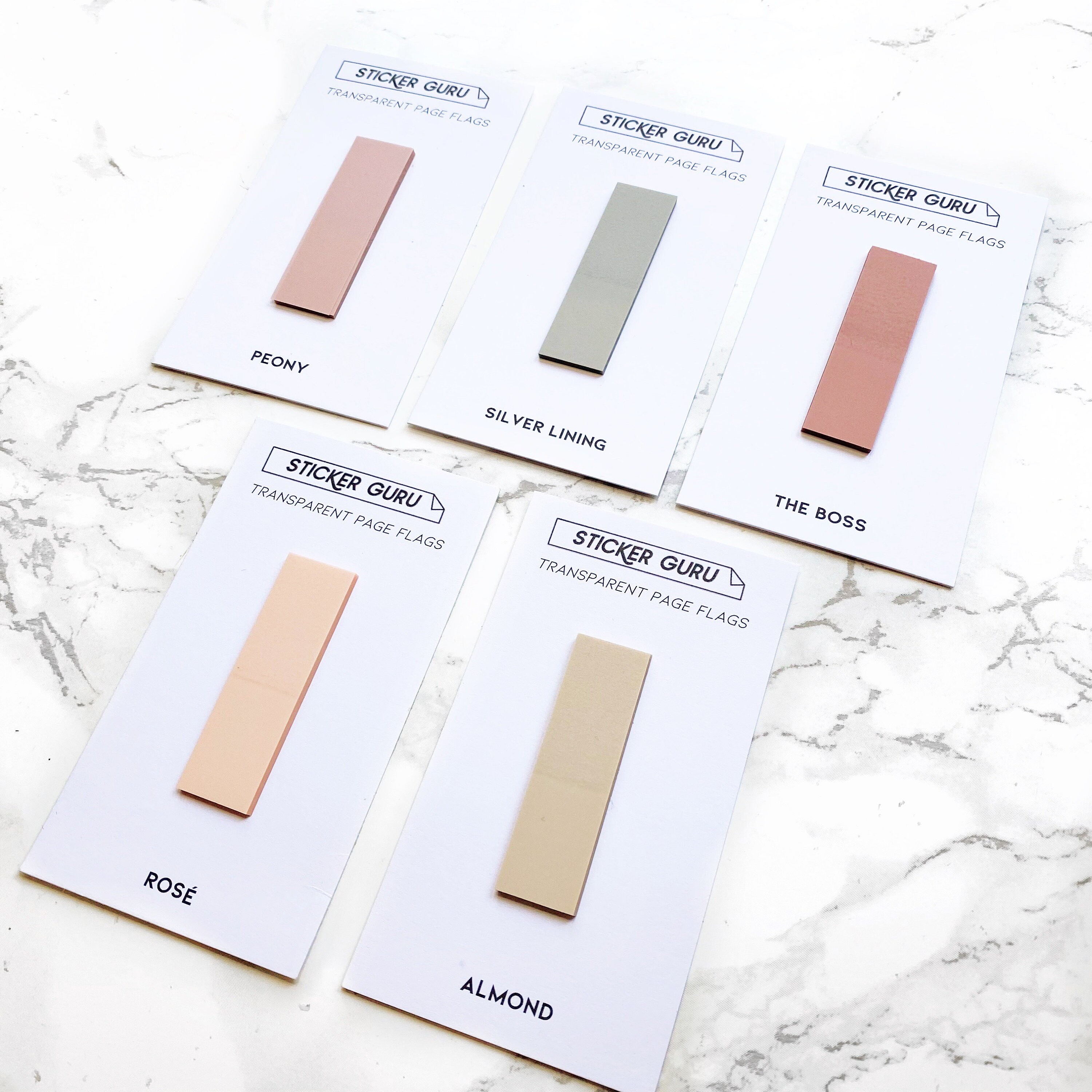 Neutral Transparent Page Flags Sticky Notes