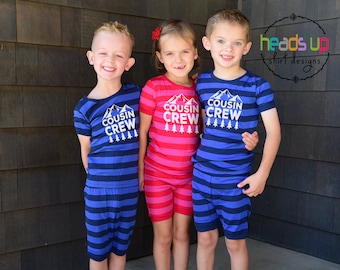 Cousin Crew Pajamas Summer, Kids Matching Cousin PJs Popular Trendy Toddler Sibling PJs Cousins Family Reunion Cousin Gift New Baby Boy Girl