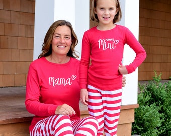 Mama and Mini Pajamas Mommy and Me Matching Pajamas Christmas Mom of Girls Matching Outfits Mom and Toddler PJs Mommy and Baby Best Seller