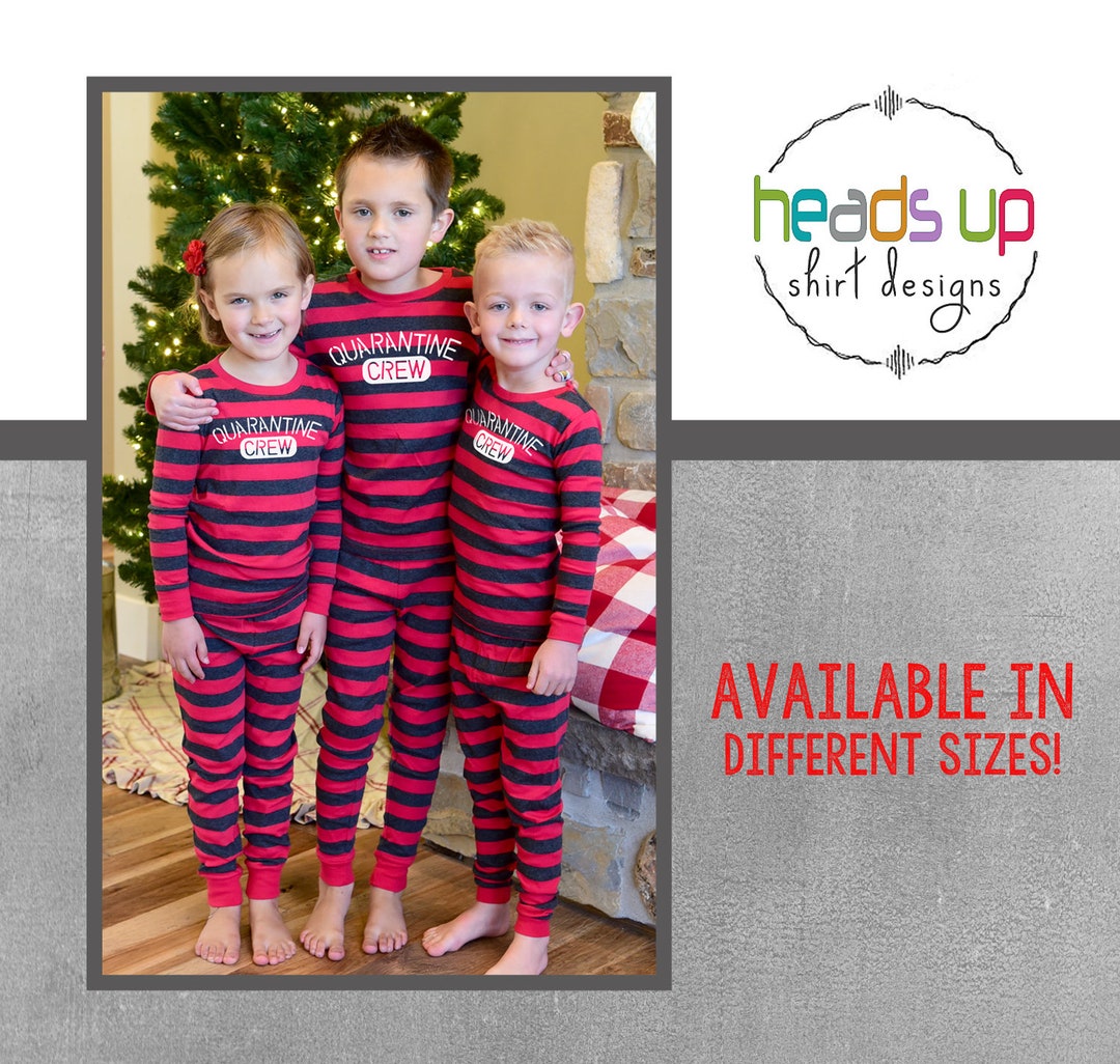 Quarantine Pajamas Christmas Crew Covid Pajamas Matching Etsy