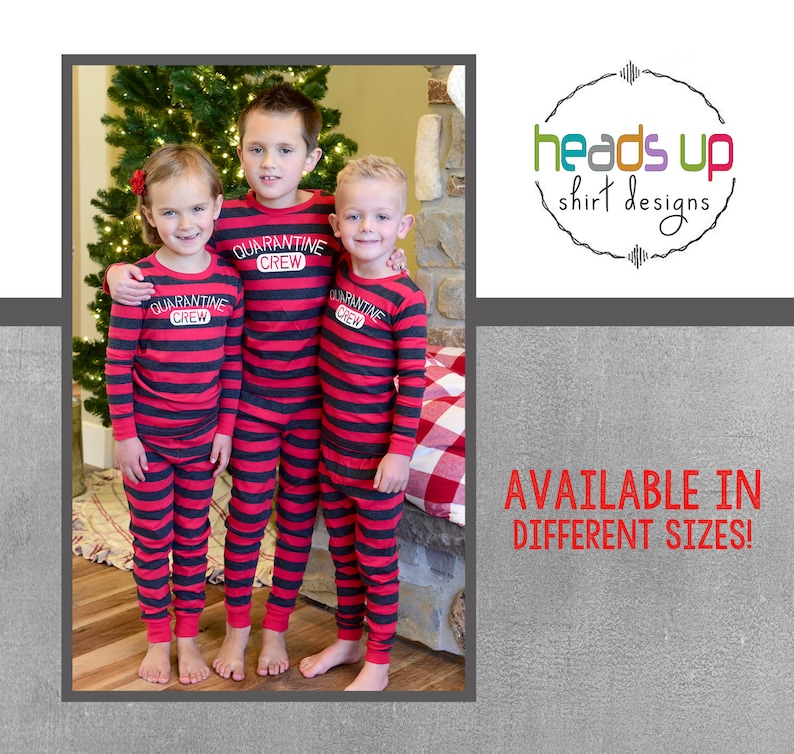 Quarantine Pajamas Christmas Crew Covid Pajamas Matching Etsy