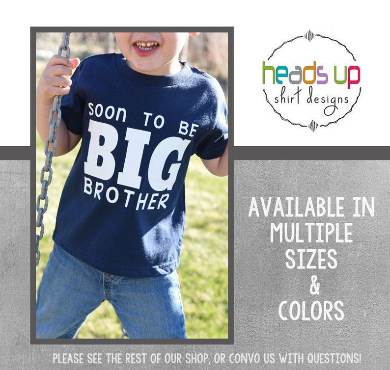 Soon To Be Big Brother Shirt Toddler Boy Baby Announcement Big Brother tshirt I'm Going To Be A Big Brother Tee Brother Trendy image 1