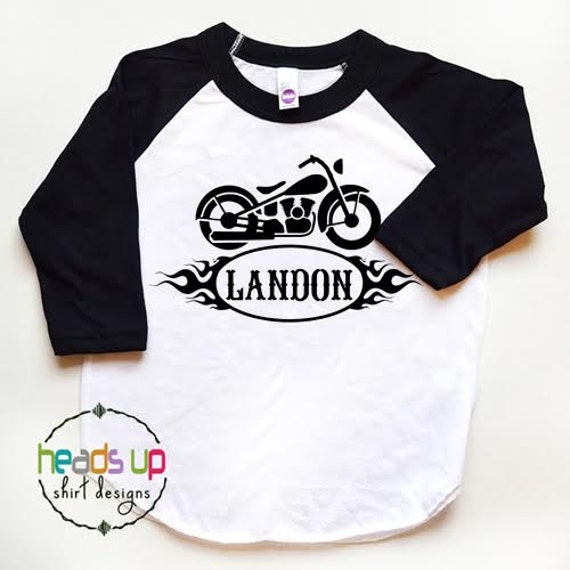 Kids T-Shirt DTG Personalized with name Children Biker Skull with Wings