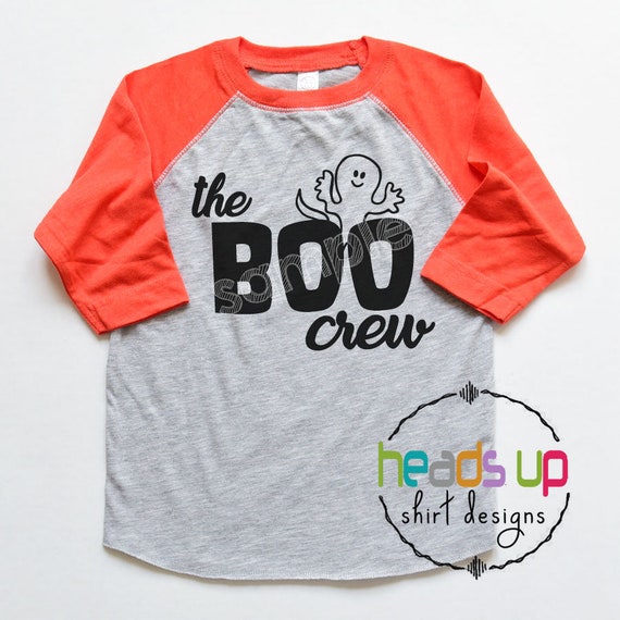 Ghost Halloween Toddler Shirt Boy Halloween Girl Tees The Boo Crew Halloween tshirt costume Baby Bodysuit Ghost Trendy Raglan October Gift