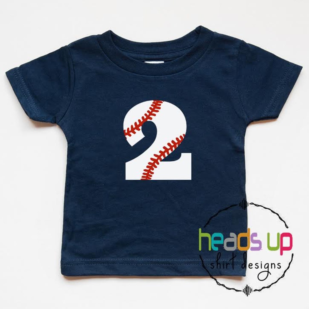 Second Birthday Baseball Shirt Toddler Boy/girl Baseball 2 - Etsy