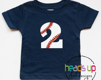 Second Birthday Baseball Shirt Toddler Boy/Girl - Baseball 2 tshirt Kids - Baseball Birthday Party Two - Trendy 2nd Bday Tee Boy Baseball