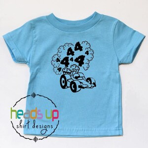 Four Racecar Birthday Tee Boy/Girl - Toddler Boy 4th Birthday Shirt Racecar - Trendy 4 Bday tshirt Kids - Fourth Birthday Shirt - Gift