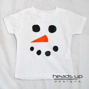 Snowman Shirt Toddler Boy/Girl - Baby Bodysuit Snowman Face - Snowman tshirt Kid - Christmas t-shirts - Longsleeve - Youth/Adults - t shirt