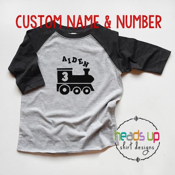 Train Birthday Shirt Personalized Toddler Boy/girl Train Etsy