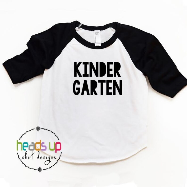 Kindergarten Shirt Raglan Boy/Girl Back to School tshirt Kindergarten Kindergarten Stud Back to School Shirt End of Year Signing Shirt image 2