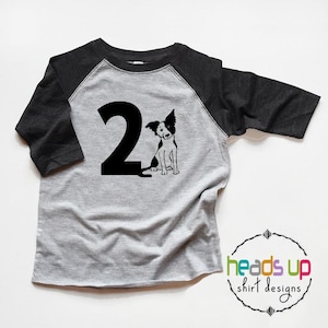 2nd Birthday Dog Shirt - Toddler Boy/Girl Puppy Birthday Shirt 2 Raglan - Second Birthday Tee Puppy - Animal Birthday tshirt - Trendy - Gift