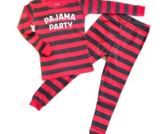 Pajama Party Christmas Matching Cousin Pajamas Xmas Matching PJs Siblings Boy Toddler Girl Popular Pajamas Slumber Party Kids Gift Trendy