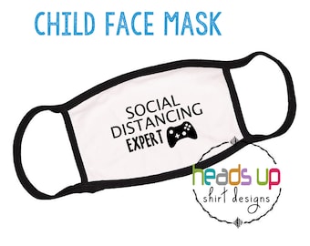 Face Mask Kids juegos de rol máscaras Boy Girl - Face Covering Face Mask Máscara infantil Máscara de cara cómoda Máscara de juego reutilizable distancia social de juegos