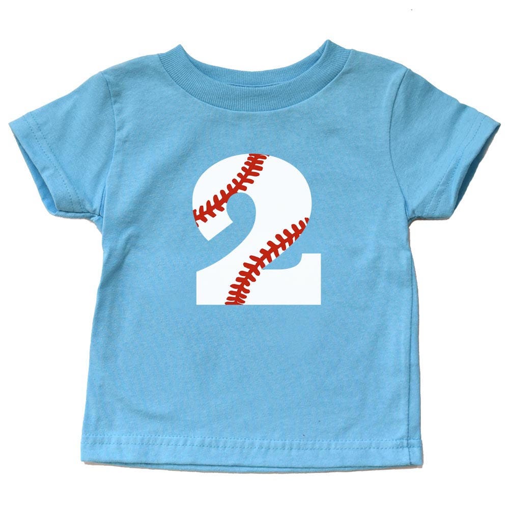 Second Birthday Baseball Shirt Toddler Boy/Girl Baseball 2 | Etsy