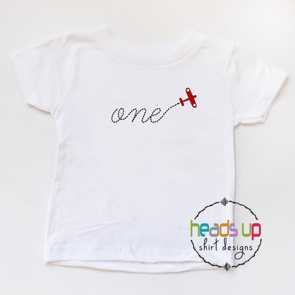 One Birthday Shirt Toddler Airplane Boy/Girl - First Birthday Baby Bodysuit 1 Airplane - Plane tshirt 1st Bday - Birthday Tee Trendy - Gift