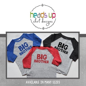Raglan Shirt Big Brother - Toddler Big Brother Blue Raglan tshirt - Baby Bodysuit Big Brother - Big Brother Toddler t-shirt- Baseball Tee -