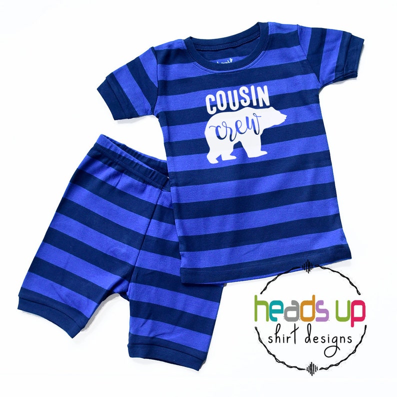 Cousin Pajamas Crew Bear Family Holiday Xmas Cousins Boy Girl Toddler Kid Family Reunion Grandkids Grandma Gift Popular Best Seller Cute