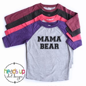 Mama Bär Raglan Shirt - Erwachsenen Tshirt Mama Bär - neue Mama - Baby Shower Geschenk - Mutter zu sein Shirt - Shirt-Geschenk zum Muttertag - Trendy