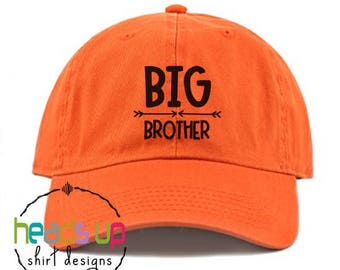 Big Brother Baseball Hat Toddler Boy Kids Baseball Cap Big Brother New Sibling Hat Big Bro New Baby Announcement Trendy Gift New Baby Shower