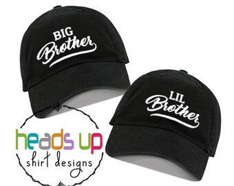 Big Brother Mütze Little Brother Baseball Mützen Big Brother Lil Geschwister Hüte Große Bro Little Geschenk Neue Geschwister Bruderliebe beliebt