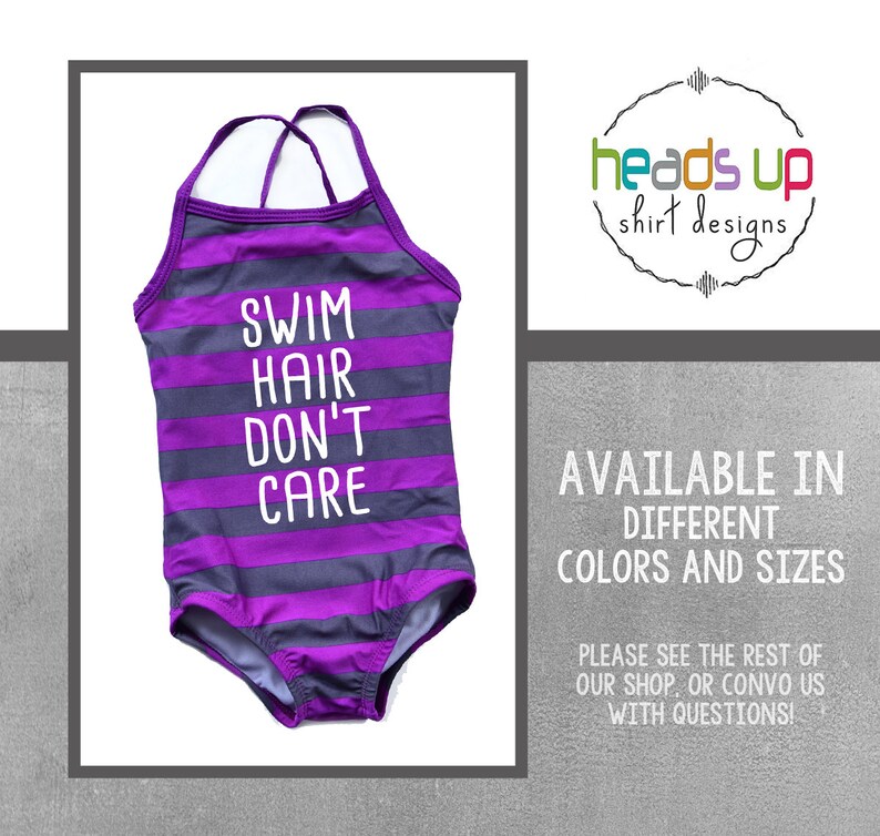 Swim Hair Don#39;t Care Swimsuit Little Girl - Toddler Girl Sw Swim Hair Don#39;t Care Swimsuit Little Girl - Toddler Girl Sw