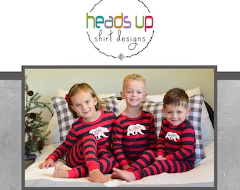 Pijamas hermanos a juego, hermano oso pijama hermana coordinación gemelos pijamas de Navidad Niños Chico Chica Best Seller Familia Xmas PJs Popular