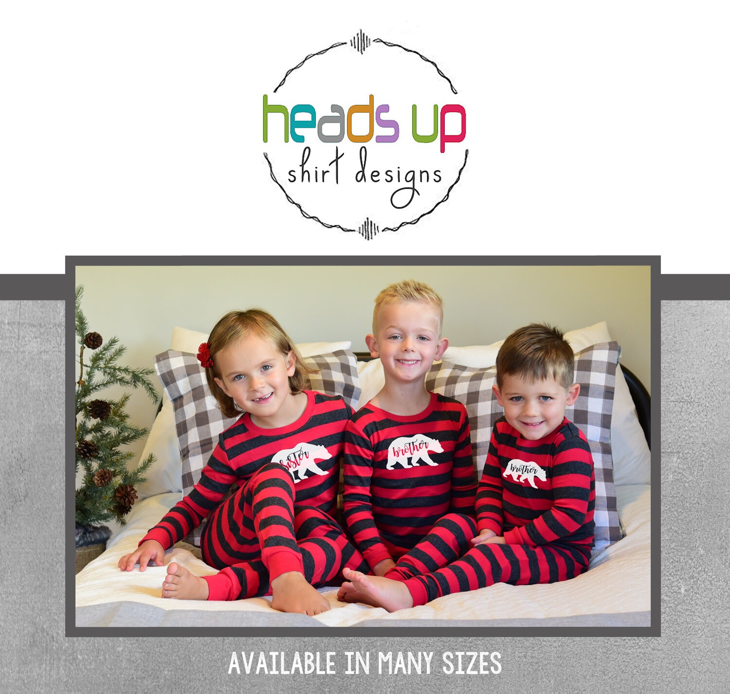 Matching brother and sister christmas pyjamas sale