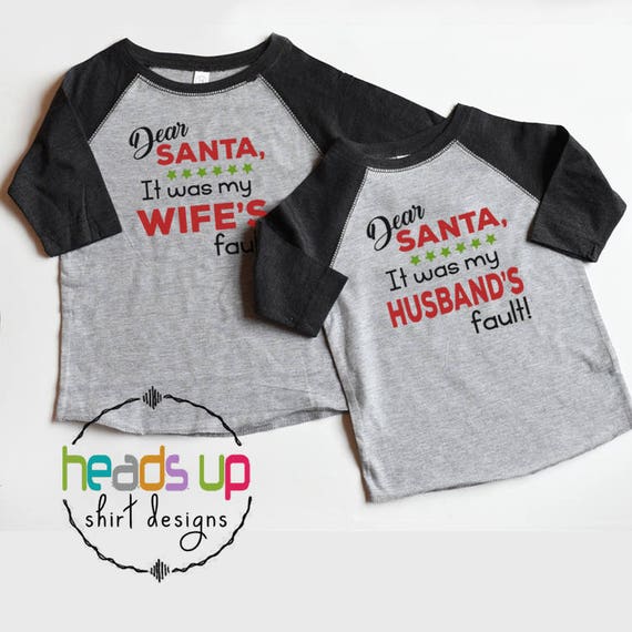 christmas husband and wife shirts