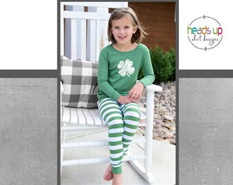 St Patricks Day Kids Pajamas Clover Popular Toddler St Pattys Day Clothing Baby Holiday Sleepwear Family Matching PJs Siblings Shamrock Cute