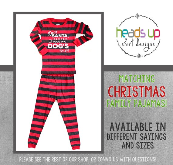 Christmas Pajamas Funny Kids Dear Santa My Dogs Fault Toddler - Etsy Canada