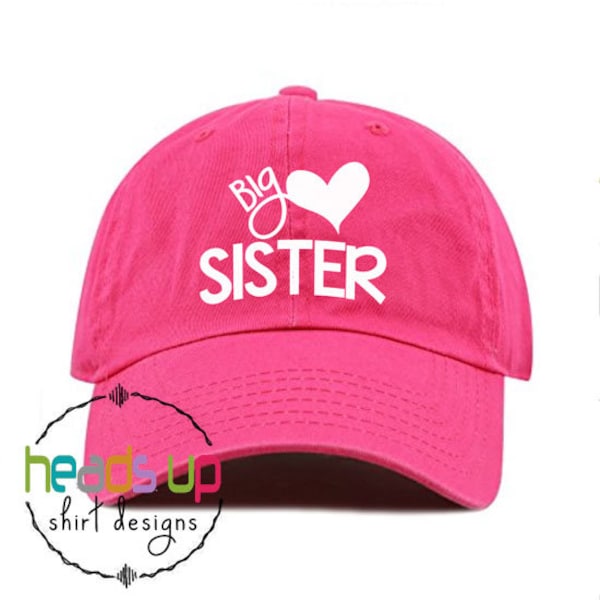 Big Sister Kids Baseball Hat New Baby Announcement Toddler Girl Soon to be Big Sister Baseball Cap Big Sis Trendy Gift New Sibling Hipster