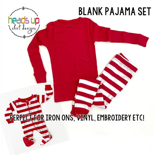 Blank Christmas Pajamas DIY Family Matching Christmas Pajamas Wholesale Kids  Xmas PJs Craft Project Bulk Price Pajama Set Baby Sleepwear