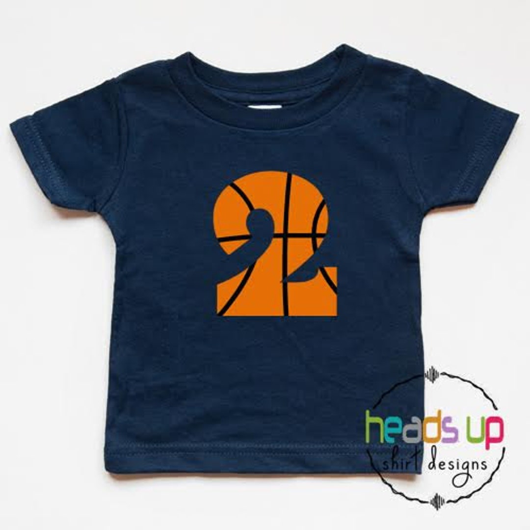 2 Basketball Shirt Toddler Boy/girl Second Birthday Tshirt Etsy