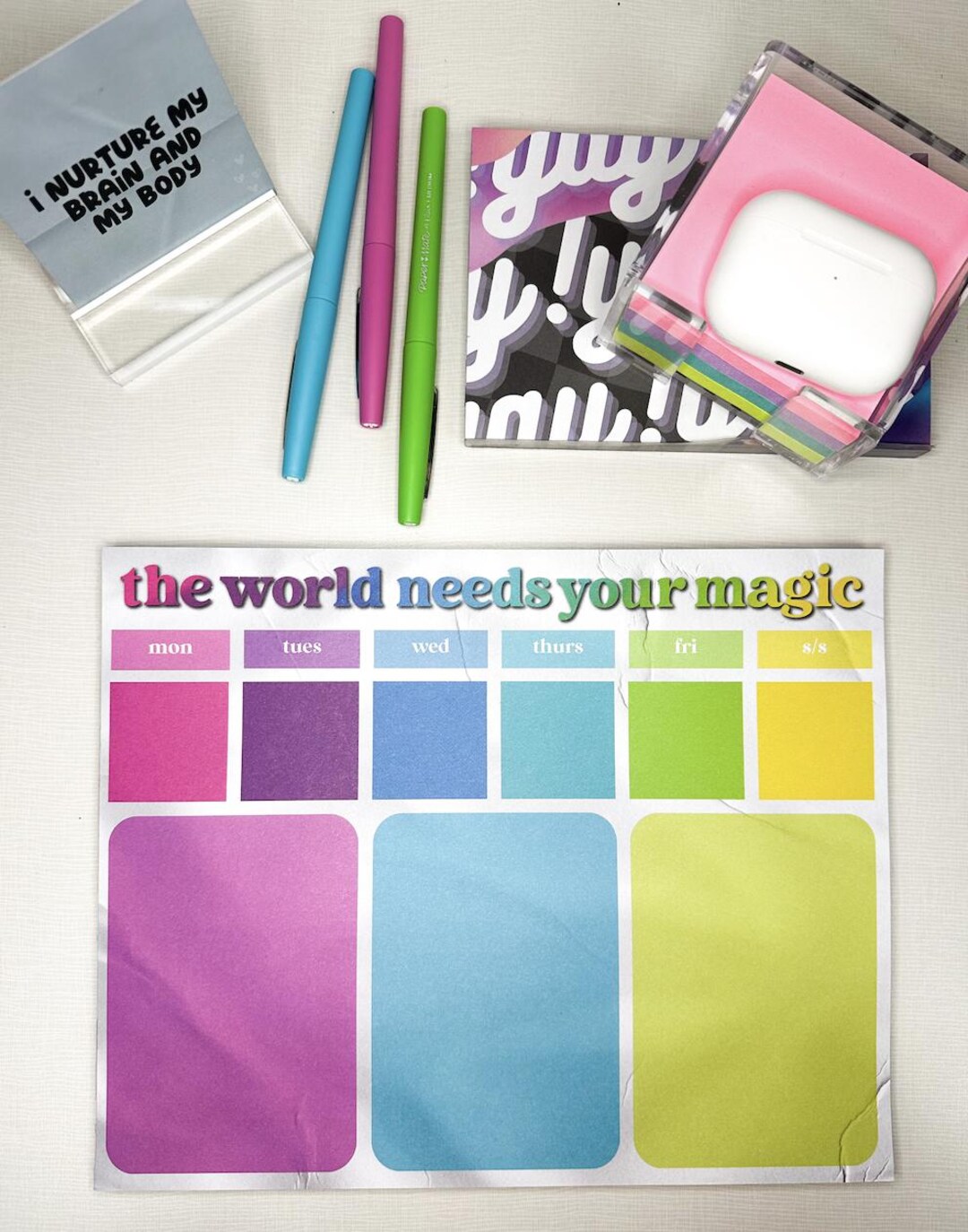 Weekly Planning Notepad Etsy