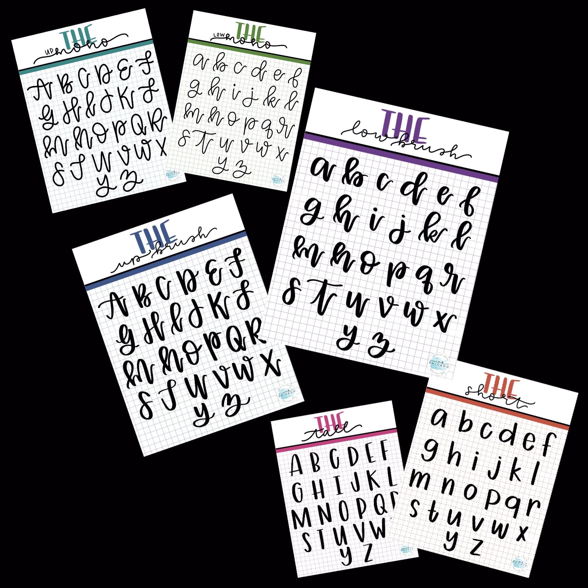 Handlettering Practice Sheets - Etsy