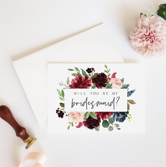 Will Oneself Be My Bridesmaid? Printable Bridesmaid Proposal Card Burgundy Military Florals Fast Obtain Bridesmaid Reward graphic about Bridesmaid Proposal Printable named Will Oneself Be My Bridesmaid? Printable Bridesmaid Proposal Card Burgundy Armed forces Florals Fast Down load Bridesmaid Present